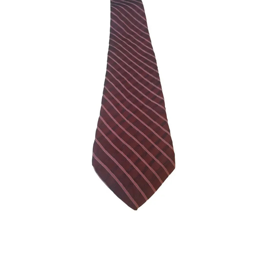 Jones New York Men's Silk Tie Pink Blue Diagonal Striped 59